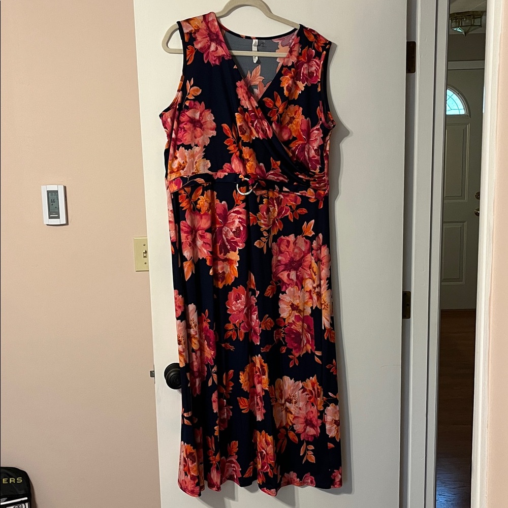 Floral Sleeveless Dress NY Collection plus size
